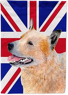 Caroline's Treasures LH9227CHF House Flag in canvas with Australian cattle dog and sugar cane, Union Jack English, large format.. Shop without limits at DIAYTAR NIGERIA and receive your purchases at budget prices within the week.