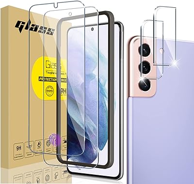 Samsung Galaxy S21+ Plus 5G mobile phone protection, 2 tempered glass layers, 2 camera lens and a mounting framework.. DIAYTAR NIGERIA: Bringing affordable shopping solutions with a diverse product catalog delivered nationwide.