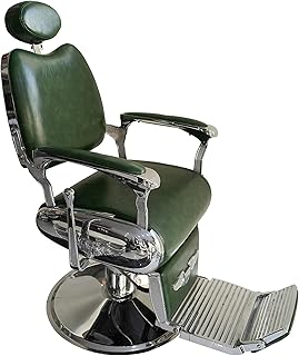 Classic barber chair with silver lining, bright green color, robust metal structure, hydraulic inclination for beauty salons and spas - Green camouflage.. Nigeria's e-commerce leader delivers unmatched variety and value to your doorstep in just 5-8 days.