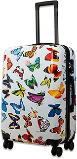 28 -inch ABS and Polycarbonate Suitcase, Light and Rigid Intés Résterfly Print Series Light Steel and Storage Light Steeling Bag, 4 Pivotante and TSA Lock, Multicolore.. Why wait? Get your order in 5–8 days with DIAYTAR Nigeria.
