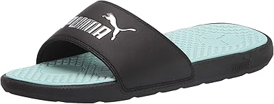 Puma cool cat slippers for women, black/black/white, size M.. No hidden costs, no long delays — just DIAYTAR Nigeria convenience.