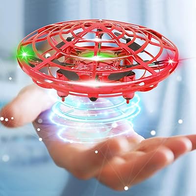 Mini manual drone toy for children and adults - helicopter hands -free UFO, easy to use indoors and outdoors for boys and girls (red).. Shop with confidence at DIAYTAR NIGERIA, where affordability meets reliability in less than 8 days.