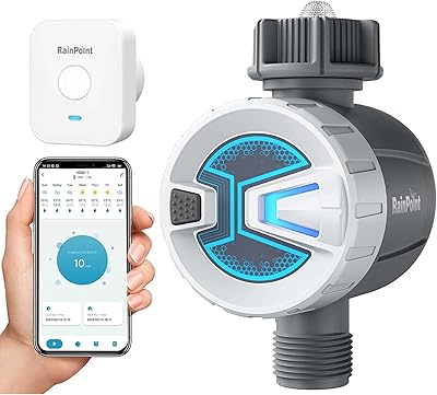 Rainpoint wifi irrigation computer, automatic watering with 2 irrigation modes, smart remote control via WiFi 2.4 GHz or Bluetooth, Watering timer for lawn and garden.. Shop from anywhere in Nigeria and receive your DIAYTAR purchases at affordable prices within a week.