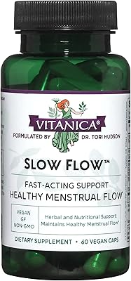 Vitanica Slow Flow, support for the menstrual, vegan flow, 60 capsules (slow flow).. Your shopping dreams realized through DIAYTAR NIGERIA's affordable platform with reliable delivery times.