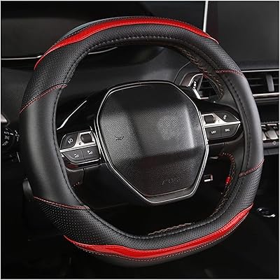 Carbon fiber fiber + PUE PUGEOT 3008 4008 5008 fiber leather, car interior accessories (color: red).. Your favorite brands are just a click away on DIAYTAR Nigeria.