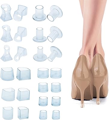 Transparent high heels protectors for high heels shoes, female shoe heel plug/irregular floor/wedding ceremony/outdoor events, 13 pairs.. DIAYTAR NIGERIA: Your partner in affordable online retail with reliable delivery across the nation.