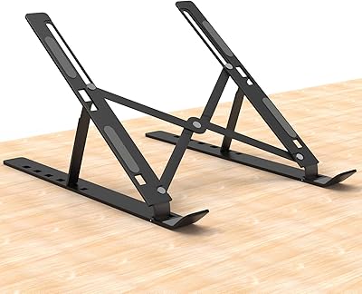 Foldable and adjustable portable support for iPad, MacBook Pro, Dell, Asus, Lenovo and others - Black.. DIAYTAR NIGERIA: Where every search leads to affordable products delivered promptly across Nigeria.