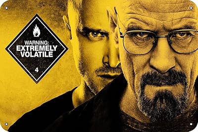 Breaking Bad Walter White Jesse Pinkman in metal, 8x12 inch, Wall decoration of movies and television series.. Discover the joy of choice with DIAYTAR NIGERIA's extensive selection and budget-friendly shipping.