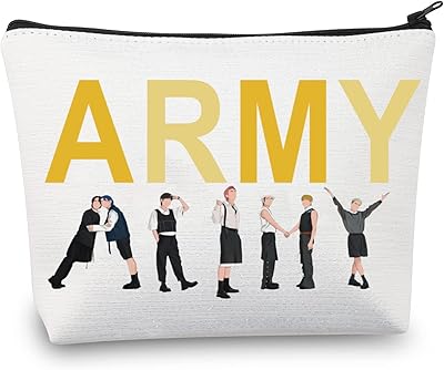 MUSEPark makeup bag, gift for bangtan boys fans, makeup bag inspired by k-pop dough, k-pop zipper bag, military bag, modern.. DIAYTAR NIGERIA: The marketplace that brings affordable products to every Nigerian home in under 8 days.