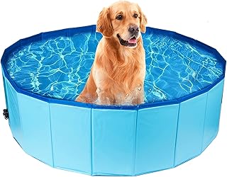 Foldable dog pool, dog and cat bathtub, indoor and outdoor swimming pool for puppies, non -slip PVC, with integrated drainage hole, pet tub for garden, patio, bathroom, dog pad, cat and children.. DIAYTAR NIGERIA: Creating access to affordable products for every Nigerian with our swift delivery service.