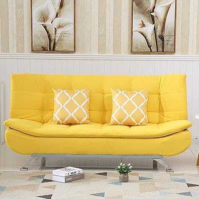 Multifunctional folding sponge-folding sofa bed for living room (mustard).. DIAYTAR NIGERIA: Where shopping is easy, prices are low, and delivery is just days away.