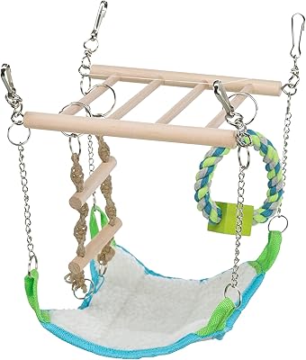Trixie hanging bridge for small animals with swing, rope scale and ring, cage accessory for rodents and mouse.. DIAYTAR NIGERIA brings online shopping to every Nigerian with affordable prices and reliable shipping.