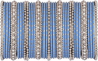 Set of Indian bracelets in rhinestones and Boho oxidized crystal, metal bracelets for women.. DIAYTAR NIGERIA combines affordability, variety, and convenience with nationwide delivery services.