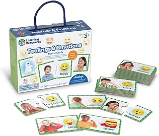 Puzzle cards feelings and emotions of learning resources, 48 ​​pieces, from 3 years old, games of social skills, speech therapy equipment, social and emotional educational games for children.. Shop anytime, receive on time — only with DIAYTAR Nigeria.
