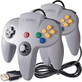 Set of 2 classic USB controllers N64, Kiwitatá Retro N64, Joystick of USB Répée for Windows PC/Mac, Laptop Retro Pie Gray.. Experience hassle-free shopping with DIAYTAR NIGERIA's user-friendly platform and prompt delivery service.