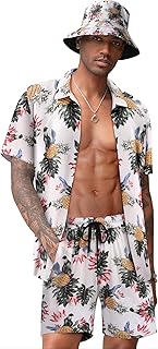 2 -room set Hawaiian shirts and shorts with floral pattern for men with hats.. Your trusted marketplace, DIAYTAR NIGERIA offers extensive variety with delivery within 8 days.