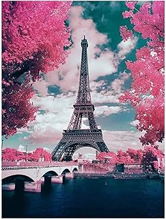 Delfino 5D rhinestone paint set, Eiffel Tower pattern (30 cm x 40 cm).. DIAYTAR NIGERIA: Where value shopping meets reliable 5-8 day delivery across the nation.