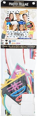 AMSCAN 392093 Giant graduation photo frame - 15 pieces, paper, multicolored.. Thousands of items at your fingertips — DIAYTAR Nigeria makes it happen.