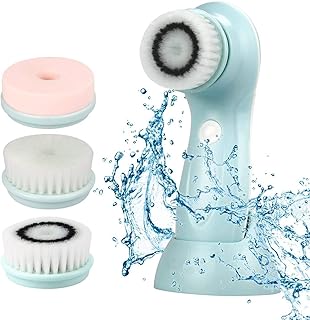 Rotative sonic cleansing brush 3 in 1 rechargeable by USB (blue).. DIAYTAR NIGERIA: Your trusted marketplace that combines variety, affordability and reliable shipping.