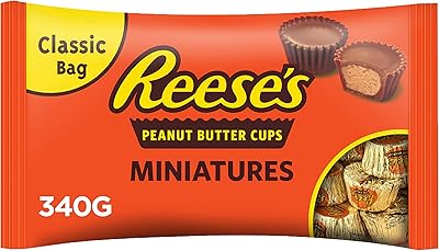 Bag of mini-peanut butter hershey's reese'sse's, 340 g.. Shop with purpose and save with DIAYTAR NIGERIA's extensive platform and nationwide delivery service.