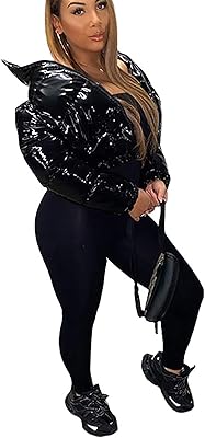 Yabeina Kail Women Bread Leather Jacket Pu Shiny Short Down Docks Lightning Bulle Coats Top Coats.. DIAYTAR NIGERIA: Bringing quality products to every Nigerian with affordable nationwide delivery.