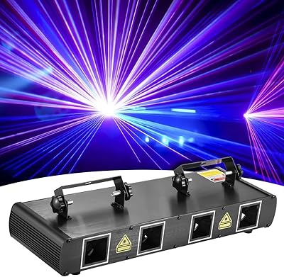 Disco LED lights activated by the sound with 4 lenses activated by sound compatible with more than 300 effects and controller DMX512 for Christmas.. DIAYTAR NIGERIA: Connecting Nigerians with their needs through affordable prices and 5-8 day shipping.