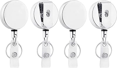 Retractable 27.5 inch Luksuriøst Retractable Wire Badge Carrier Wire with Key Clip keychain for keychain-4 package of 4.. DIAYTAR NIGERIA provides endless shopping possibilities with affordable prices and prompt delivery service.