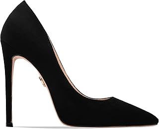 Classic and sexy shoes to be sophisticated for women from Leona, 5 -inch high heel made by hand to perfection, black suede, 9.5, black suede, 40.. DIAYTAR NIGERIA transforms online shopping with competitive prices and dependable nationwide delivery.