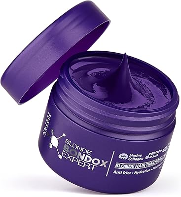 Brazilian thermal capillary mask - Treatment for dry and damaged hair - Intense repair in depth - Flooring capillary care complex with marine collagen (Blond (purple) 2.82 oz.. DIAYTAR NIGERIA combines affordability, variety, and convenience with nationwide delivery services.