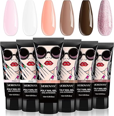MORPHANE GEL MOROPHAN NAGE extension kit - Professional Kit Gel for 6 -colored Poly Gel Nails for Beginners in Living Room and At home.. You deserve better shopping — choose DIAYTAR Nigeria today.