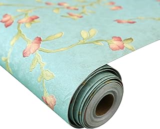 Turk Thick Wallpaper With Sarcelle Blue Floral Pattern To Take off and stick 20.8 '' X 32.8 '' Removable and waterproof wallpaper with vintage vegetable pattern.. Fast. Reliable. Affordable. DIAYTAR Nigeria is all that and more.