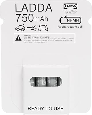 Ikea ladda, AAA, HR3, 1.2 V, 750 mAh, gray packs of 4 packs of 4 packs of 4.. DIAYTAR NIGERIA: Where shopping dreams come true with budget-friendly prices and nationwide shipping.