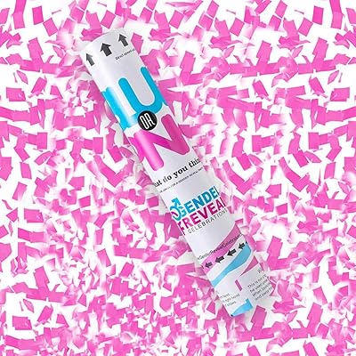 Canon with confetti to reveal the genre, pink, size 30 cm, for the pregnancy ad celebrations and party supplies for little girls [1 pack].. Shop smart, shop DIAYTAR — Nigeria’s trusted e-commerce site.