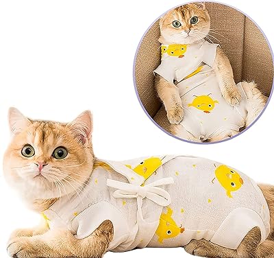 Lykdon breathable recovery combination for cats for abdominal wound, skin disease, surgery, sterilization, withdrawal, anti-lechange surgical clothing for pets and kittens (size m).. DIAYTAR NIGERIA: Where every search yields affordable results delivered promptly to your door.