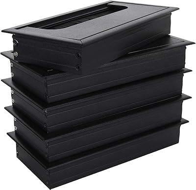 5 parts rectangular cable rings organizer in black plastic cable square cable rings cable organizer aluminum office table (160mm).. Your digital shopping destination, DIAYTAR NIGERIA combines variety with affordability and quick delivery.