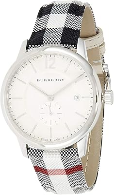 Burberry watch for men with white dial and leather bracelet - BU10002.. DIAYTAR NIGERIA: Putting quality products within reach of every Nigerian through our affordable marketplace.