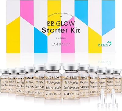 BB Glow Starter Kit Hyaluronic Acid Petrol bulb 0.27 OZ 12 EGF Peptide Gold Bulb Factors Serum Kit for Der Skin Care Bb Glow Skin Treatment Kit.. DIAYTAR NIGERIA makes online shopping accessible with our comprehensive platform and prompt delivery service.