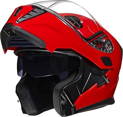 Foldable full motorcycle helmet for ELM adults with double visor and LED rear light as an optional dowry.. DIAYTAR Nigeria: Discover more, spend less, and enjoy delivery within 5–8 days.
