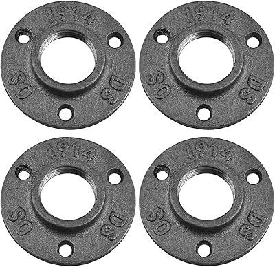 Floor flange package of 4 brides of industrial pipes 1 inch malleable cast iron hose with threaded hole for the construction of DIY pipe furniture and regular plumbing applications.. Why shop anywhere else? DIAYTAR Nigeria has it all and delivers fast.