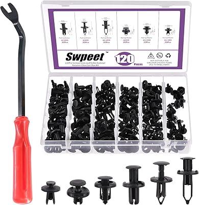 SOBIT 120 Parts of car fixing clips with assortment of withdrawal tools, most common sizes, plastic clip game for automatic bedbugs compatible with TOYOTA and GM.. DIAYTAR NIGERIA: Where affordability meets variety, with thousands of products delivered in less than 8 days.