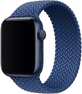 Single woven watch bracelet with a single loop compatible with Apple Watch Series 6/SE/5/4/3/1 with 44 mm flexible nylon bracelets and 42 mm without clasps or loops. (sky blue - medium 145 mm).. Affordable online shopping is just a click away with DIAYTAR Nigeria.