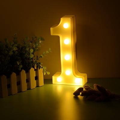 LED light banner with marquee numbers for family and wedding party decoration (n ° 1).. From essentials to electronics, DIAYTAR Nigeria ships your order in no time.