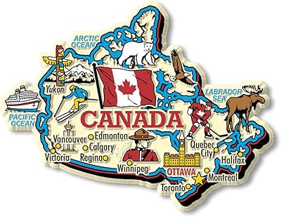 Canada's Jumbo Map, Collection Souvenirs, made in the United States.. DIAYTAR NIGERIA brings the marketplace to every Nigerian home with affordable prices and quick delivery.
