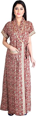 Bellamy cotton bathrobe, night coat, night shirt for women, interior coat for women, open adjustable in front of 17.. Shop confidently on DIAYTAR Nigeria — everything you need, delivered quickly.