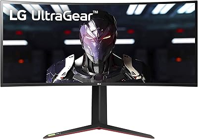 Curved game monitor QHD LG 34 inch 34GP83A-B, NANO IPS 1 MS (GTG) with VESA HDR 400 screen, NVIDIA G-SYNC and AMD FREESYNC Premium, 144 Hz, Black.. DIAYTAR NIGERIA: Where quality meets accessibility with affordable prices and prompt shipping.