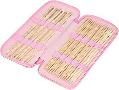 Set of bamboo knitting needles 40 pieces, double-pointed knitting needles, 10 sizes 2.5 mm-6.0 mm, crochet needles 25 cm long for sweater, socks, shawl, scarf.. DIAYTAR NIGERIA: Redefining e-commerce with affordable prices and reliable nationwide shipping.