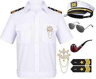 Togroup Captain Captain of Yacht for Men, set of festive disguise accessories for adults 6 pieces.. DIAYTAR NIGERIA: The marketplace that brings affordable products to every Nigerian home in under 8 days.