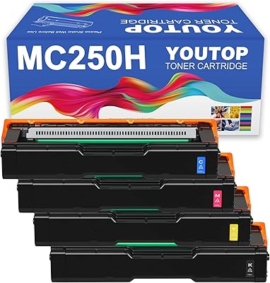U-TOP high-efficiency toner cartridge compatible with the Ricoh M C250FW and P C301W color laser printers, 4 colors, black/cyan/yellow/yellow.. Shop with ease at DIAYTAR NIGERIA, Nigeria's premier e-commerce platform offering budget-friendly shipping.