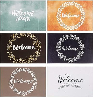 Welcome cards with envelopes, floral and virgin interior motif (4 x 6 inches, package of 48).. DIAYTAR NIGERIA: Making online retail accessible to all with affordable nationwide shipping.