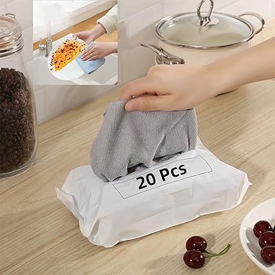 Reusable Novolan reusable household cleaning cloth, disposable dishwashing cloth in absorbing microfiber, super absorbent microfiber cleaning cloth, 3 colors, 20 pieces (pink).. Shop with purpose at DIAYTAR NIGERIA and receive your purchases at unbeatable prices within the week.